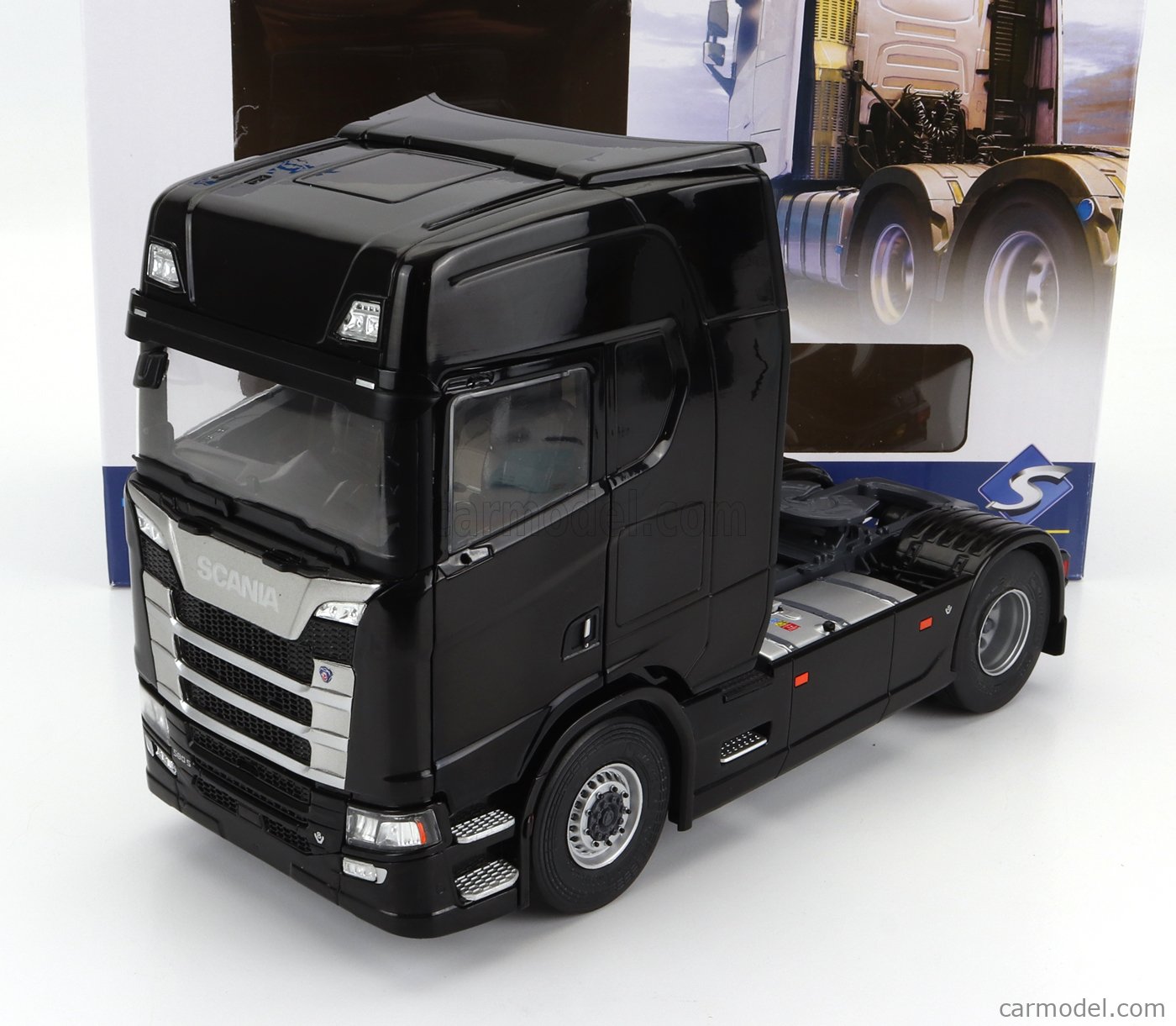 SOLIDO 2400303 Echelle 1/24  SCANIA S580 HIGHLINE TRACTOR TRUCK 2-ASSI 2021 BLACK