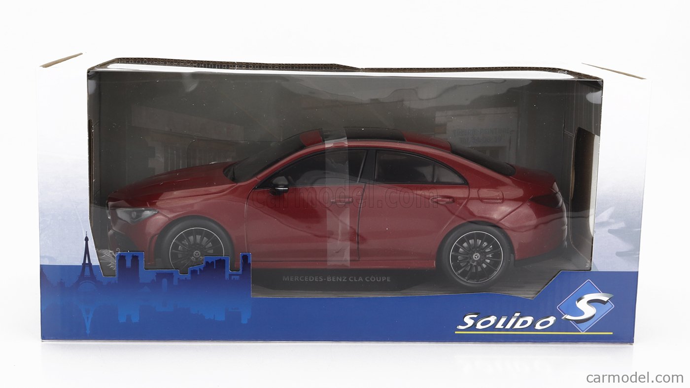 SOLIDO 1803104 Scale 1/18 | MERCEDES BENZ CLA-CLASS COUPE (C118) AMG LINE  2019 RED
