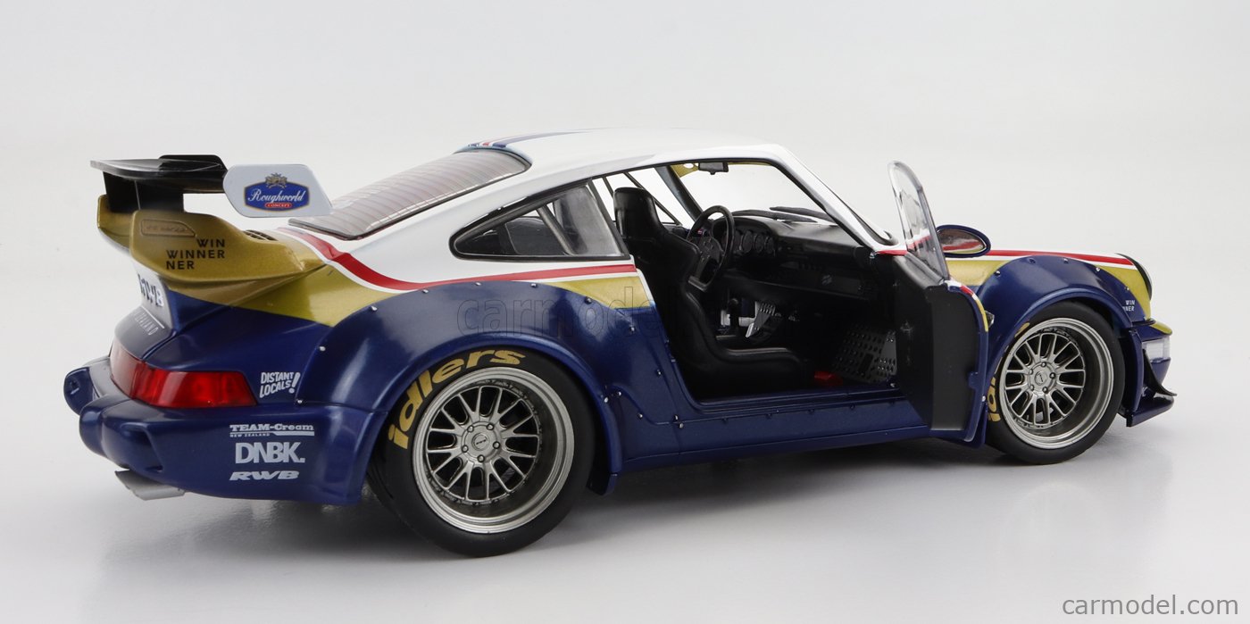 SOLIDO 1807505 Scale 1/18  PORSCHE 911 964 RWB RAUH WELT N 1 RACING 1992 WHITE  BLUE