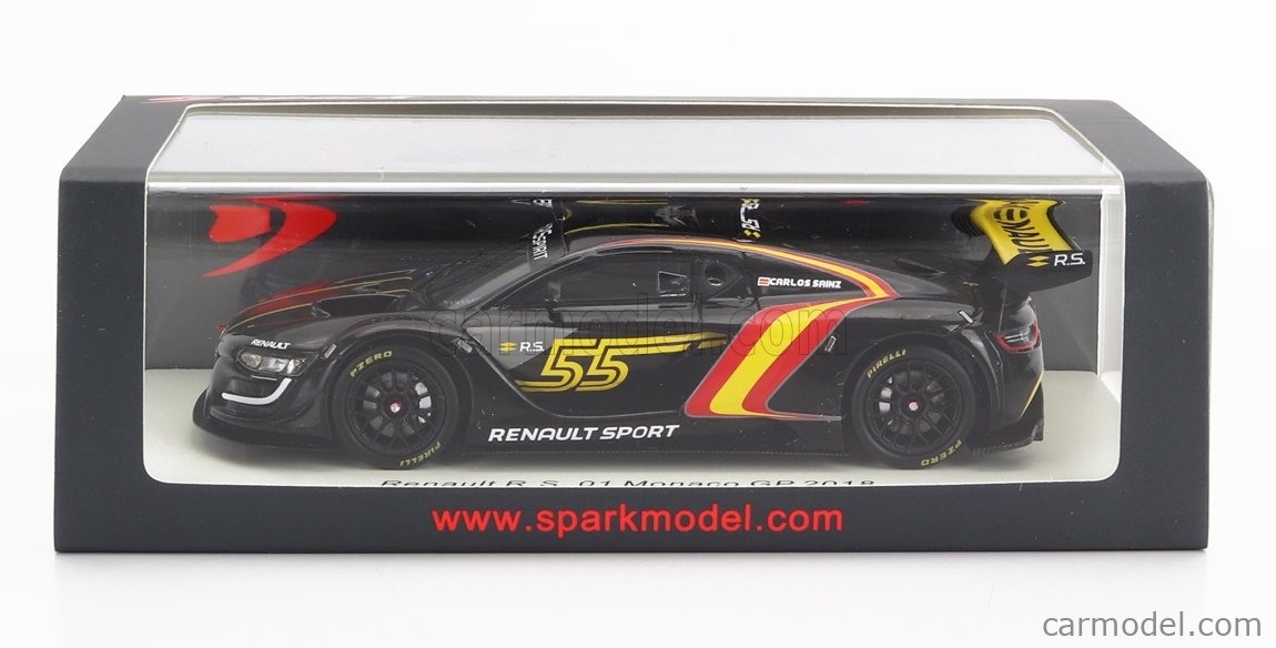 SPARK-MODEL S7078 Scale 1/43 | RENAULT RS 01 N 55 MONACO GP 2018 CARLOS ...