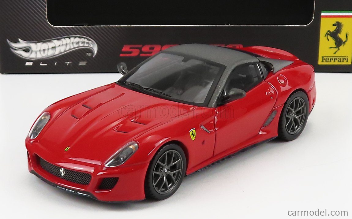 MATTEL HOT WHEELS T6267 Scale 1/43 | FERRARI 599 GTO 2010 RED MATT GREY MET