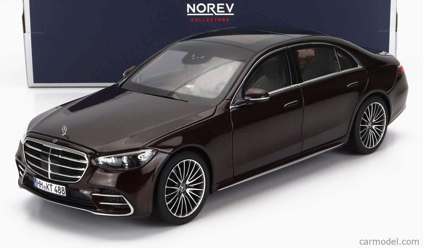 Mercedes-Benz Clase-S AMG-Line Granate 1:18 - Lujo en miniatura de No