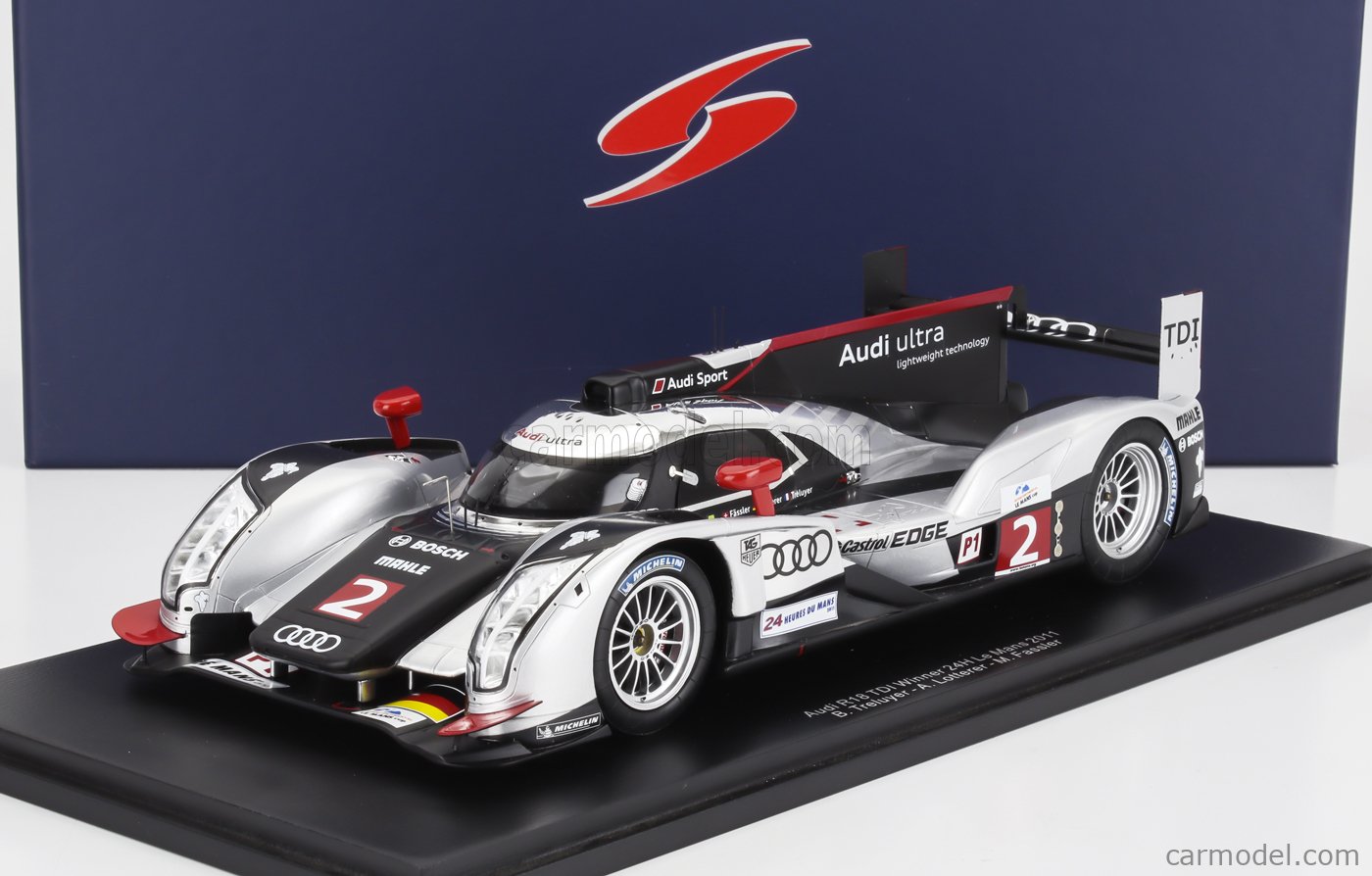 ミニカー Audi R18 TDI No2 LM 2011 1/43 Spark Spark 43LM11 Audi R18 TDI Audi Sport Team Joest Le Mans
