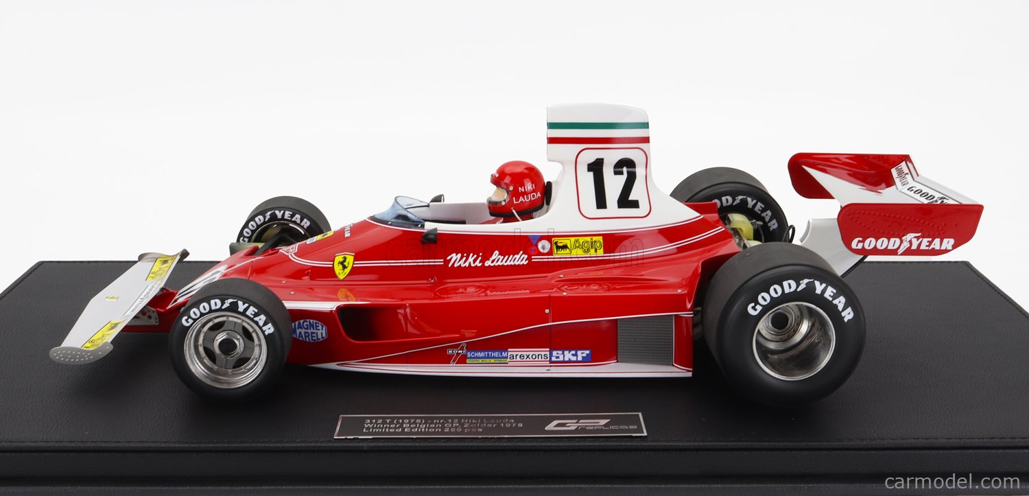 FERRARI - F1 312T TEAM FERRARI SEFAC N 12 WORLD CHAMPION WINNER BELGIUM  ZOLDER GP (with pilot figure) 1975 NIKI LAUDA