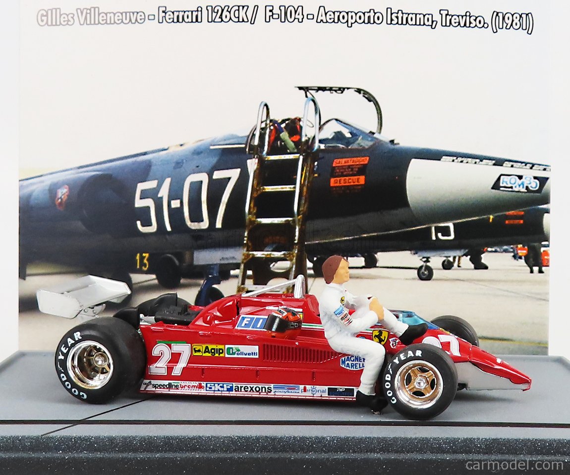 Miniature Brumm 1/43 - Ferrari 126 CK - Aeroporto Istrana 1981 (G. Villeneuve) R646CH