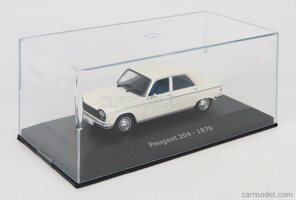 Minialuxe 1/43 Peugeot 204 Berline Blanche-ivoire Restaurée