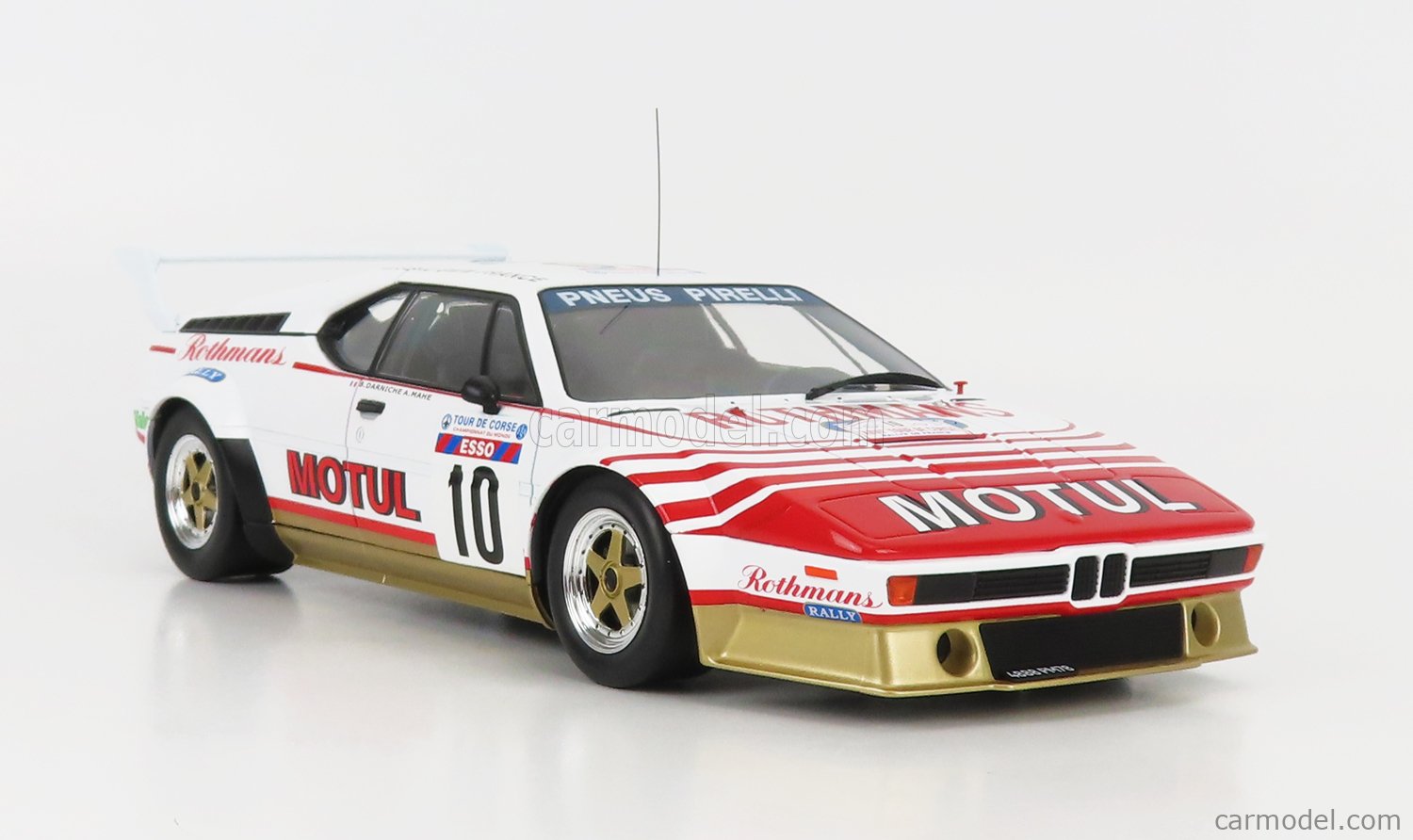 IXO-MODELS 18RMC114.22 Scale 1/18  BMW M1 MOTUL N 10 RALLY TOUR DE CORSE 1982 B.DARNICHE - A.MAHE WHITE RED