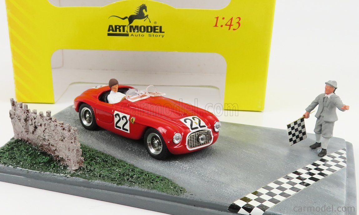 Miniature Art Model 1/43 Ferrari 166Mm 2.0L N°22 Vainqueur Le Mans 1949 Chinetti ART011-2
