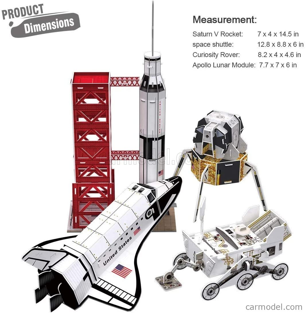 3D Puzzle Apollo Saturn V Rocket, 3D Vehicles