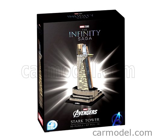 4D-CITYSCAPE CTY 51024 Scale /  PUZZLE KIT PUZZLE 4D IN CARTONCINO TORRE  MARVEL AVENGER STARK TOWER CM. 25x27x50 - 67 PEZZI - 67 PIECES /