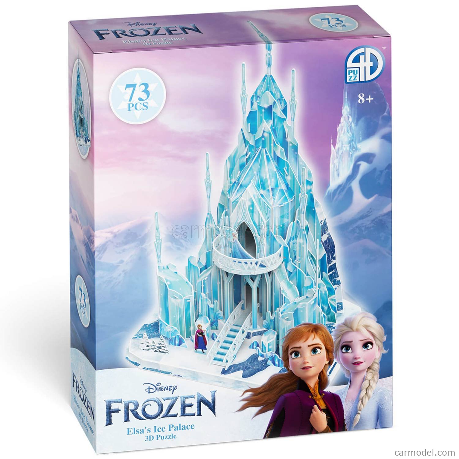 PUZZLE - KIT PUZZLE 4D IN CARTONCINO DISNEY FROZEN CASTELLO DI GHIACCIO DI  ELSA cm. 34x25x55 - 73 PEZZI - 73 PIECES