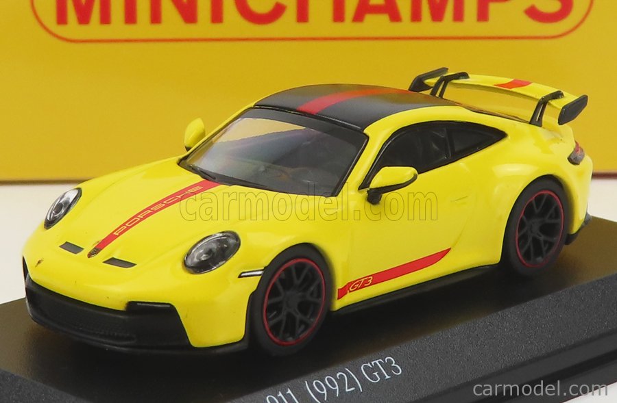 MINICHAMPS 643061006 Scale 1/64 | PORSCHE 911 992 GT3 COUPE 2021 YELLOW ...