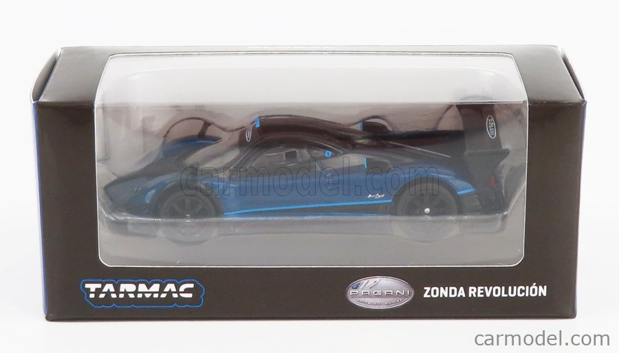 TARMAC WORKS Pagani Zonda Revolucion 1/64 Blu Metallizzato - Modellino Diecast T64G-TL016-BL