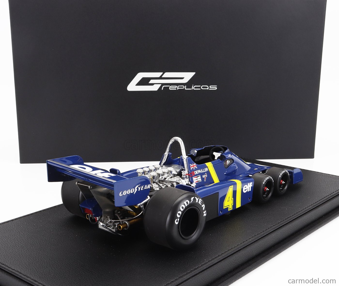 GP-REPLICAS GP089B Scale 1/18 | TYRRELL F1 P34 ELF 6 WHEELS N 4 2nd SWEDEN GP  1976 PATRICK DEPAILLER BLUE YELLOW