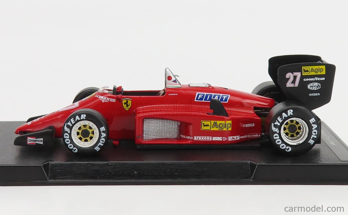 Superbe Reproduction Ferrari F1 156-85 #27 De 1985 (Alboreto) - Échelle 1:24 Avec Vitrine - Par Edicola - Modèle MW2ALA0052