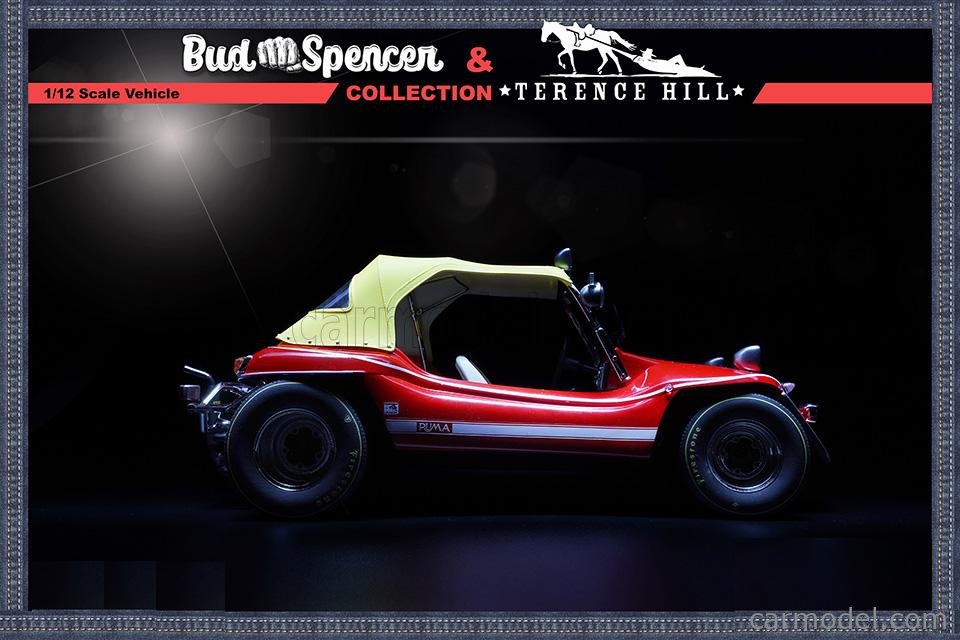 CLC-MODELS 90025+90020+90018 Масштаб 1/12  PUMA DUNE BUGGY 1972 - WITH BUD SPENCER AND TERENCE HILL ACTION FIGURES - TV SERIES - ALTRIMENTI CI ARRABBIAMO RED