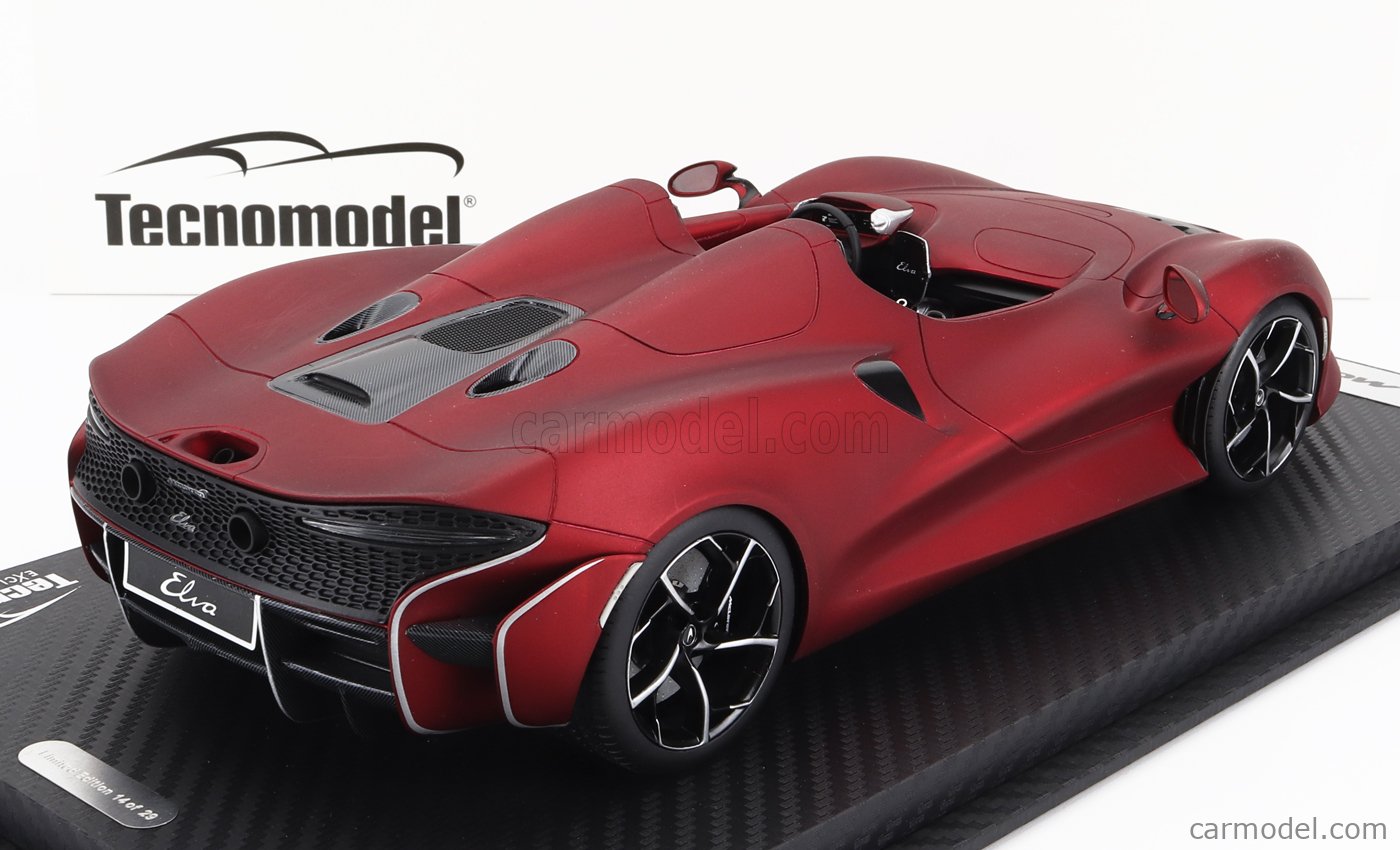 TECNOMODEL T18-EX09D Scale 1/18 | McLAREN ELVA 2020 VOLCANO RED