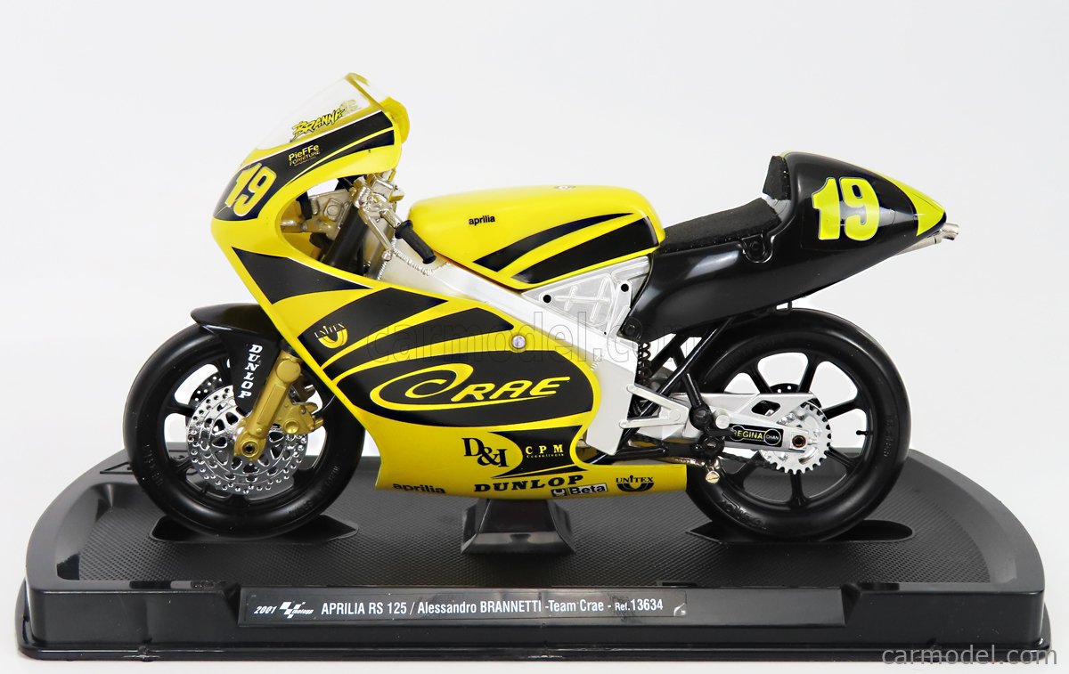 GUILOY 13634 Echelle 1/10 | APRILIA RS 125 TEAM CRAE N 19 SEASON 2001 ...