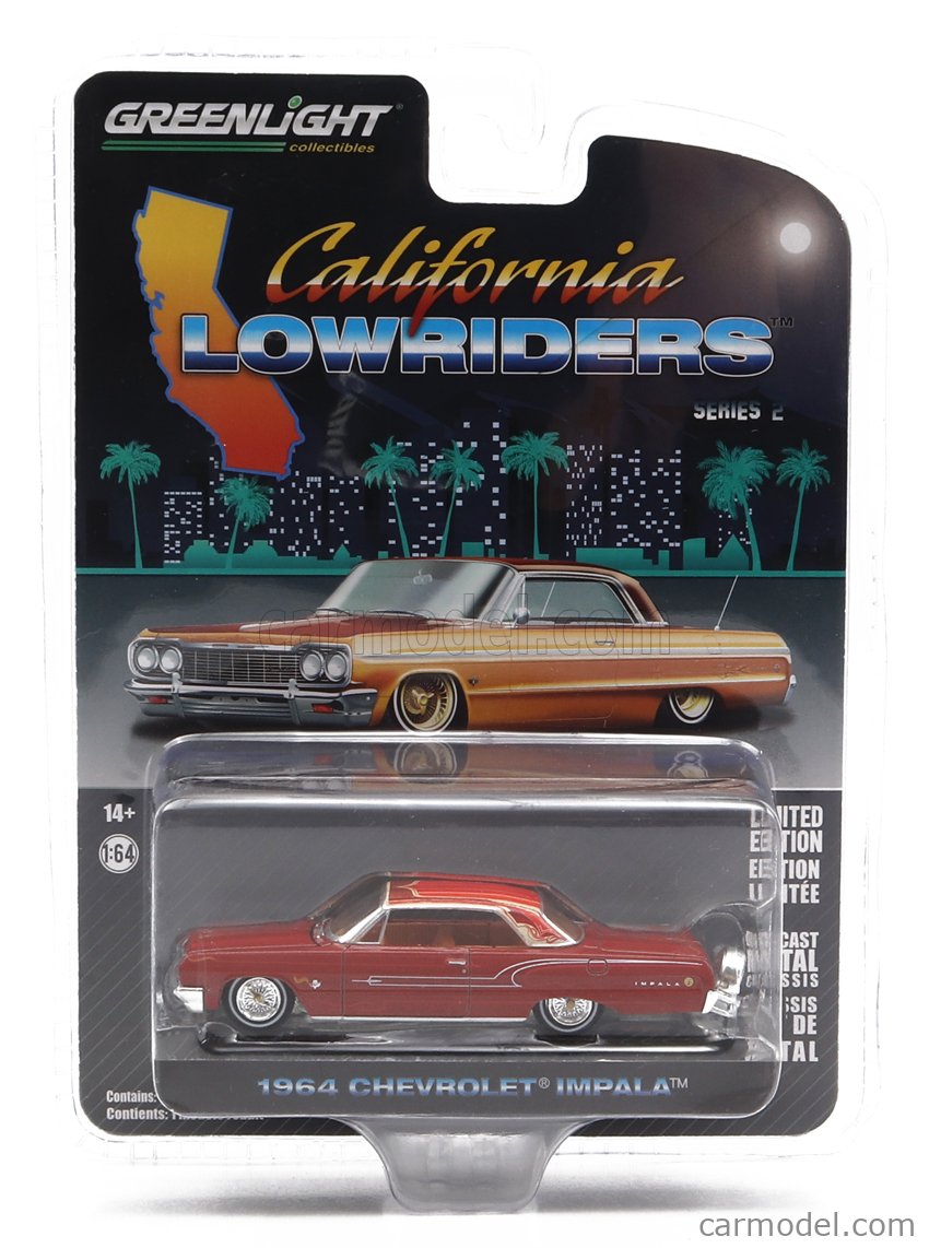 GREENLIGHT 63030B Scale 1/64 | CHEVROLET IMPALA CUSTOM 1964 RED