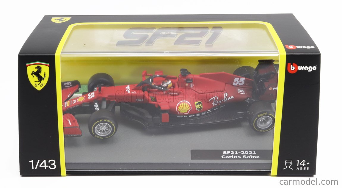 BURAGO 18-36837SA Scale 1/43 | FERRARI F1 SF21 TEAM SCUDERIA