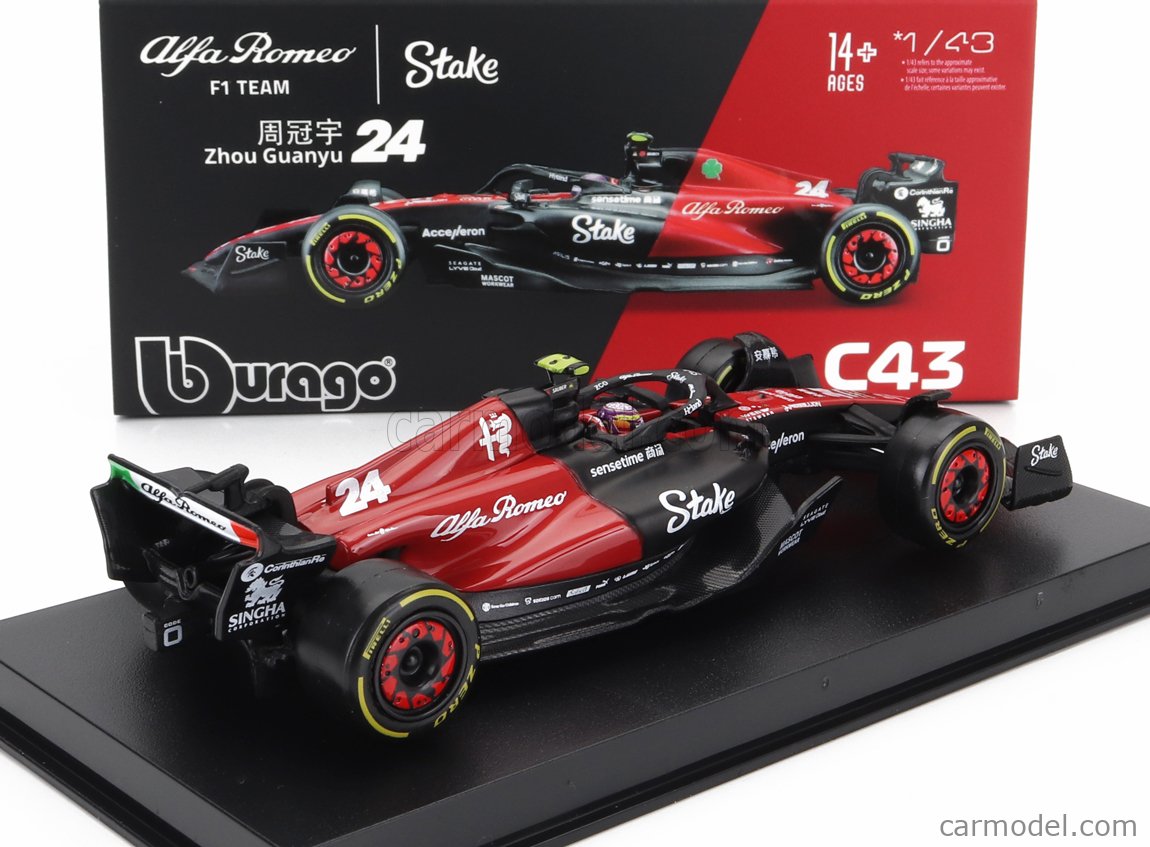 Burago 1/43 Alfa Romeo F1 C43 Stake N.24 Monza - Modello Auto - Foto 6