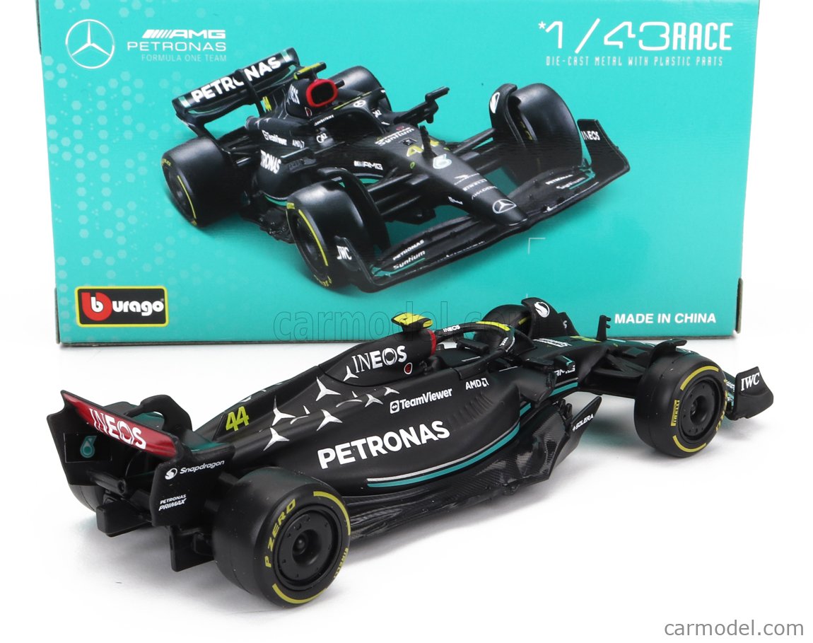 Modèle Réduit 1:24 Burago - Mercedes F1 W14 #44 Lewis Hamilton 2023 - Neuf BU28037-HAM