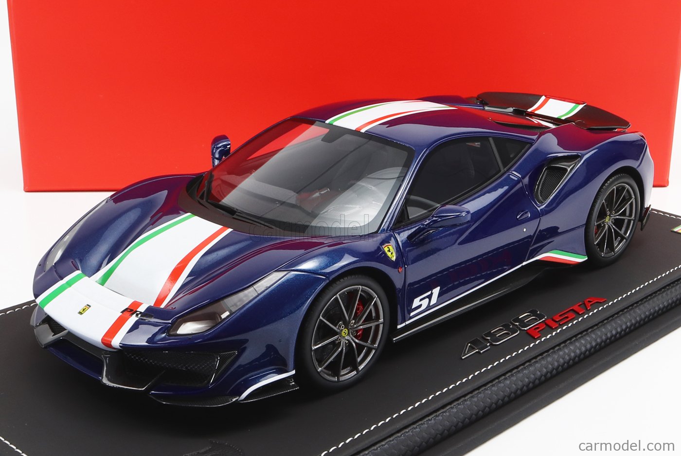 BBR Models 1/18 Ferrari 488 Pista Piloti - Blu Tour De France - #31/40