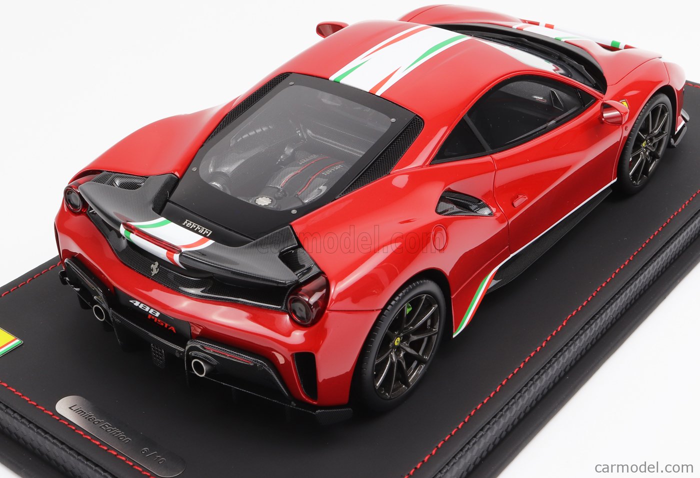 BBR 1/18 Ferrari 488 Pista Piloti - Modèle Résine Rouge - Collection Hobby - Neuf