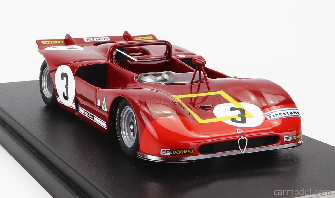 1/43 Spark Alfa Romeo T33 No.22 5th 1000km Nürburgring 1967 R Bussinello T Zeccoli A De Adamich N Galli Car Model