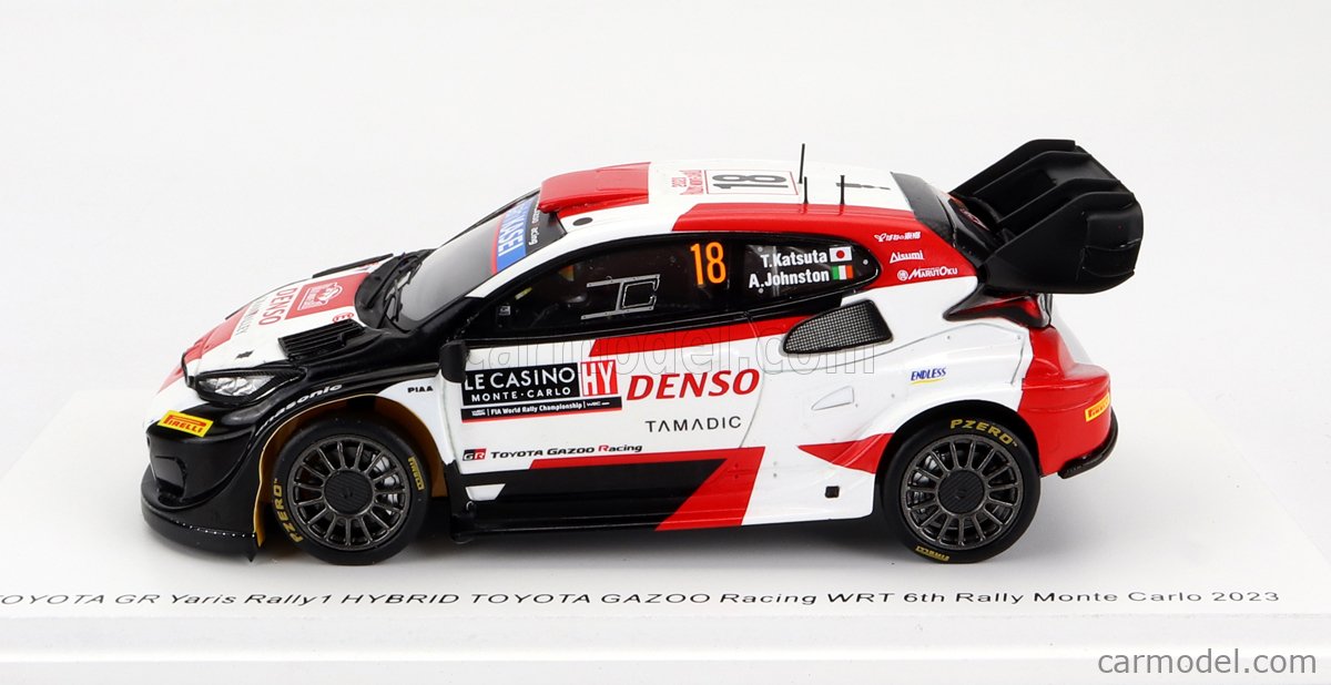 Toyota GR Yaris Rally1 – Modello Spark 1:43 – Rally Montecarlo 2022 – Ogier/Veillas