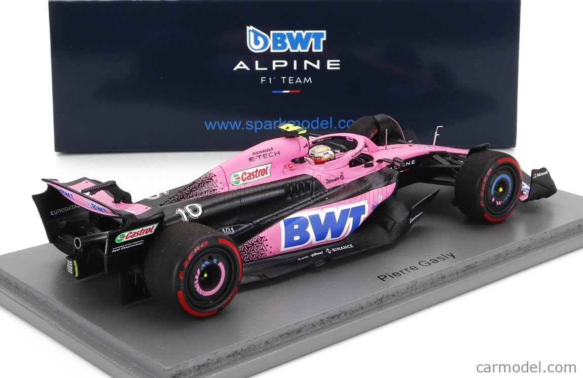 ALPINE F1 A523 TEAM BWT ALPINE 10 PIERRE GASLY 2023 (PACKAGING PREMIUM AVEC CASQUE ALPINE F1 A523 TEAM BWT ALPINE 10 PIERRE GASLY 2023 (PACKAGING PREMIUM AVEC CASQUE