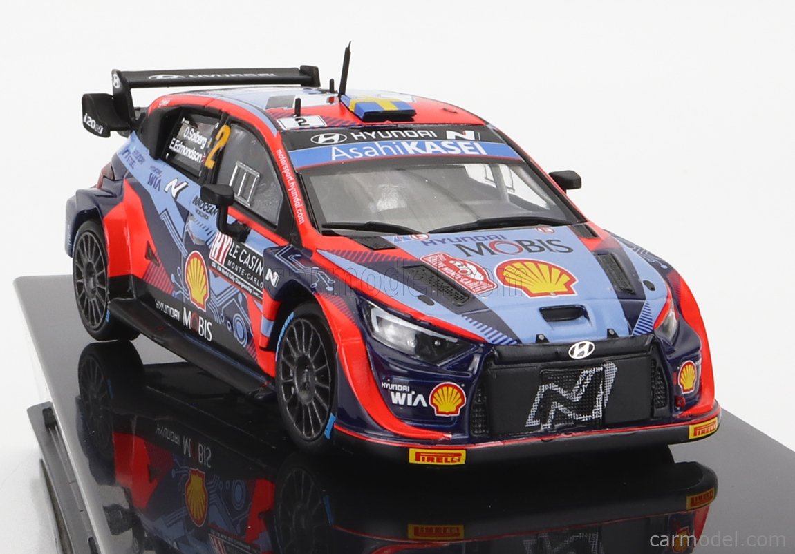 Miniature Ixo 1/43 - Hyundai I20 Rally1 Team Mobis #2 - Ypres 2022 - Solberg