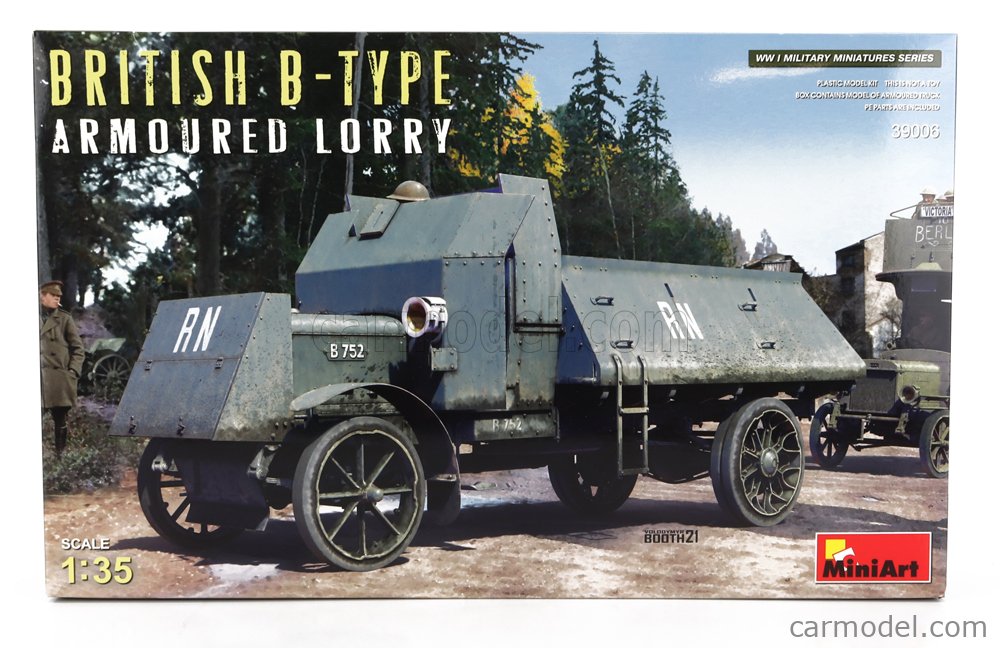 MINIART 39006 Scale 1/35 | TRUCK BRITISH B-TYPE ARMOURED LORRY MILITARY ...