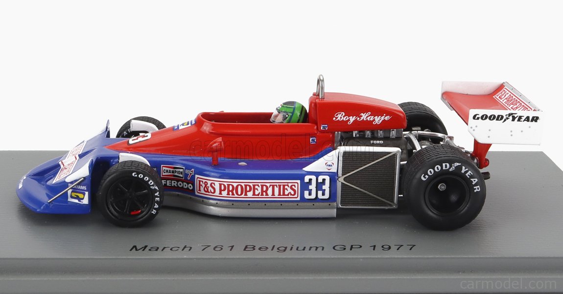 SPARK-MODEL S7272 Scale 1/43 | MARCH F1 761 N 33 BELGIUM GP 1977 B ...