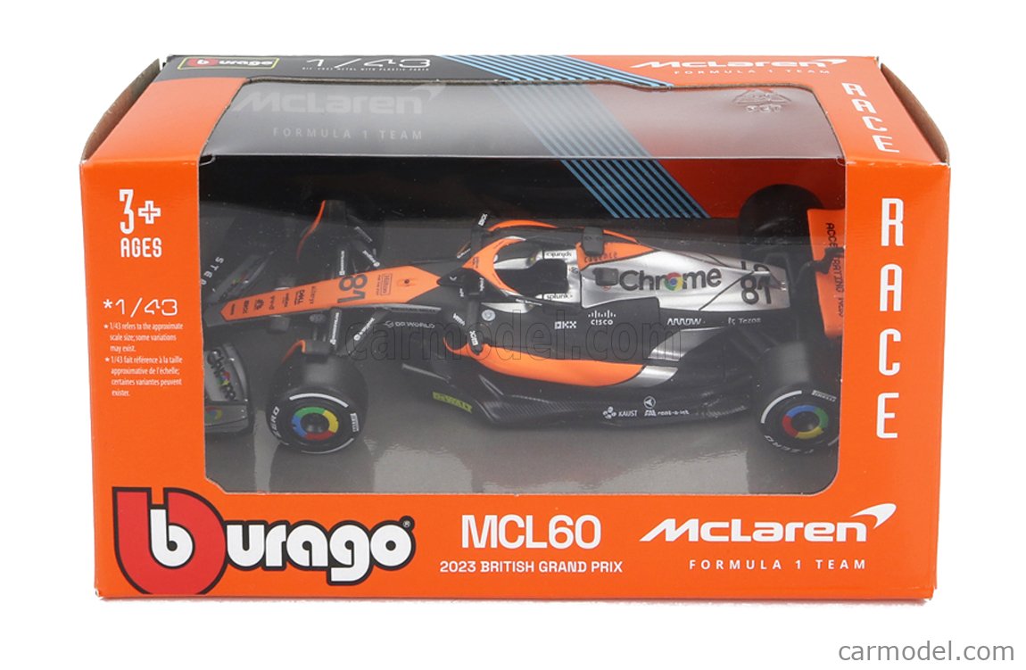 BURAGO BU38087-PIA Scale 1/43 | McLAREN F1 MCL60 TEAM McLAREN N 81 4th ...