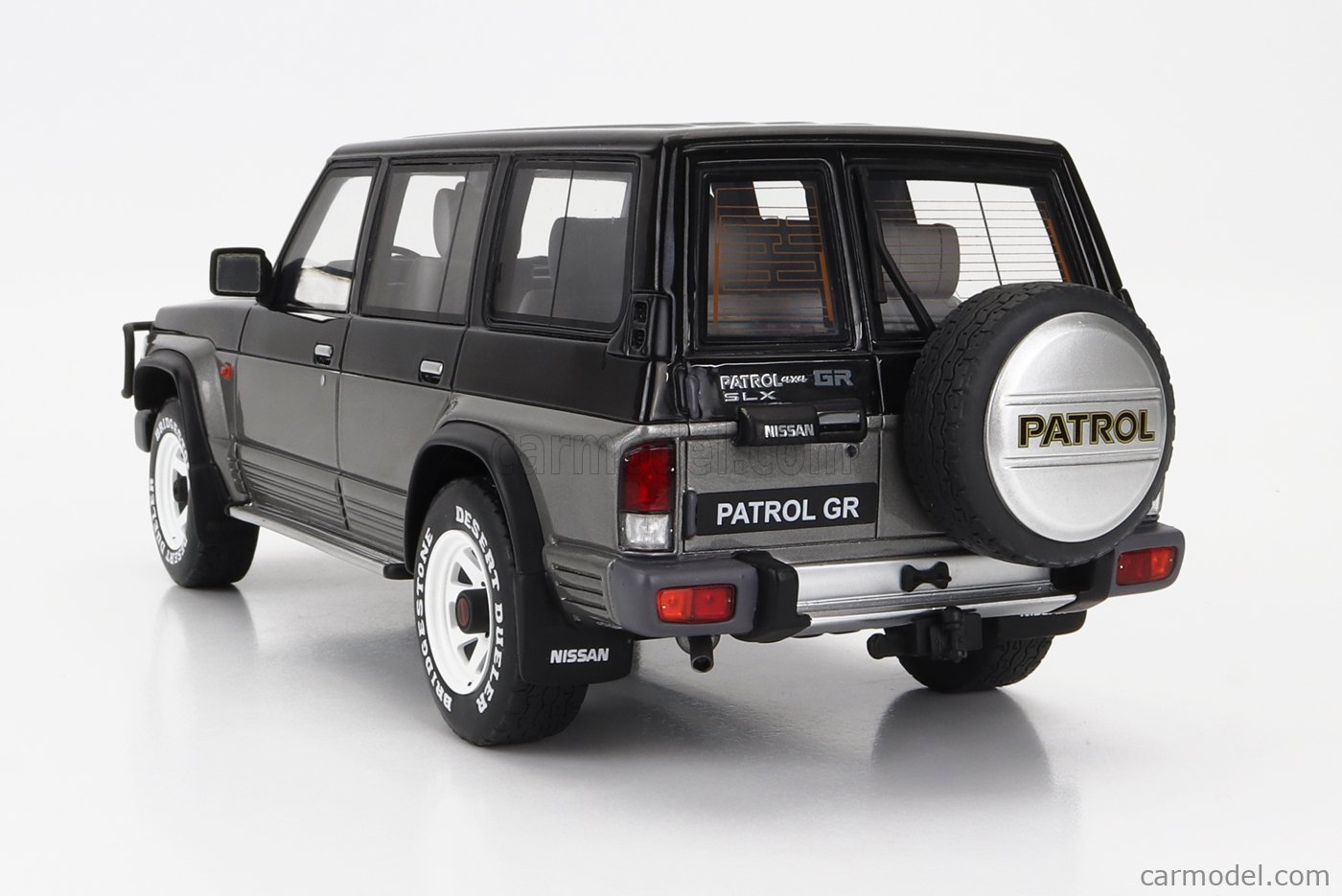 1992 Nissan Patrol GR Y60 Black and Graphite Gray Limited Edition to 3000  pieces Worldwide 1/18 Model Car by Otto Mobile