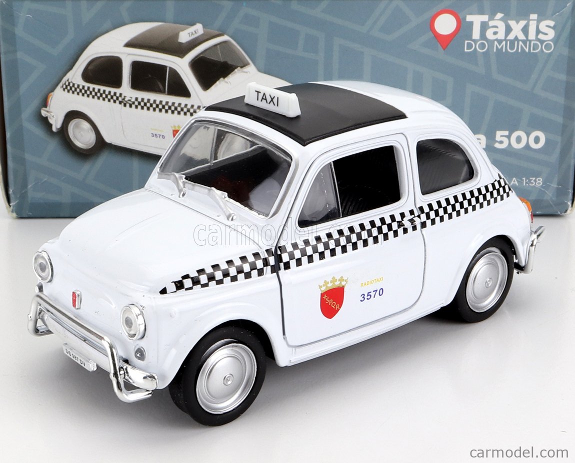 WELLY TX500ROME Echelle 1/38  FIAT 500 TAXI ROMA ITALY 1965 - DAMAGE CARD  BOX WHITE
