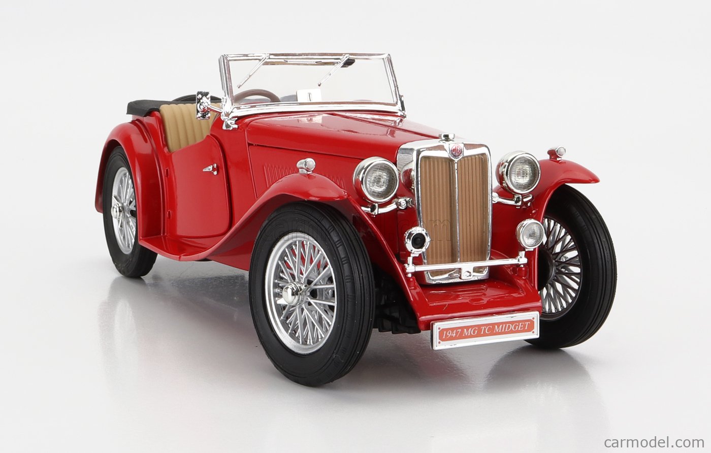 LUCKY-DIECAST LCD92468R Scale 1/18 | MG TC MIDGET SPIDER 1947 RED BLACK