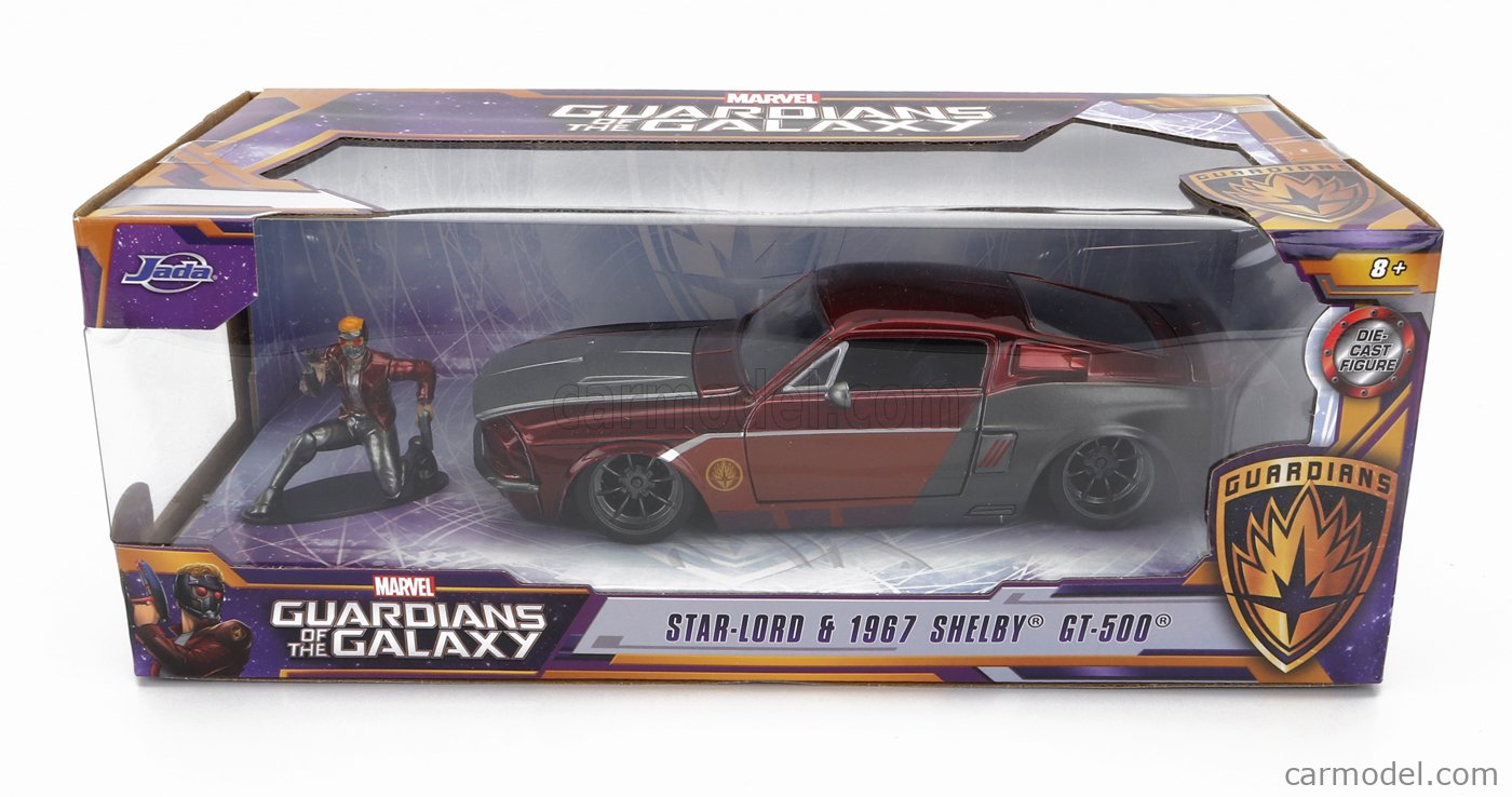 Jada Toys Marvel Guardians of The Galaxy 1:24 1967 Shelby GT500 Die-cast  Car with 2.75 Star-Lord Figure