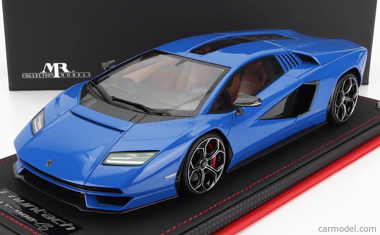 MR-MODELS LAMBO052SE3 Scale 1/18 | LAMBORGHINI COUNTACH LPi 800-4 2021 -  CON VETRINA - WITH SHOWCASE BLUE