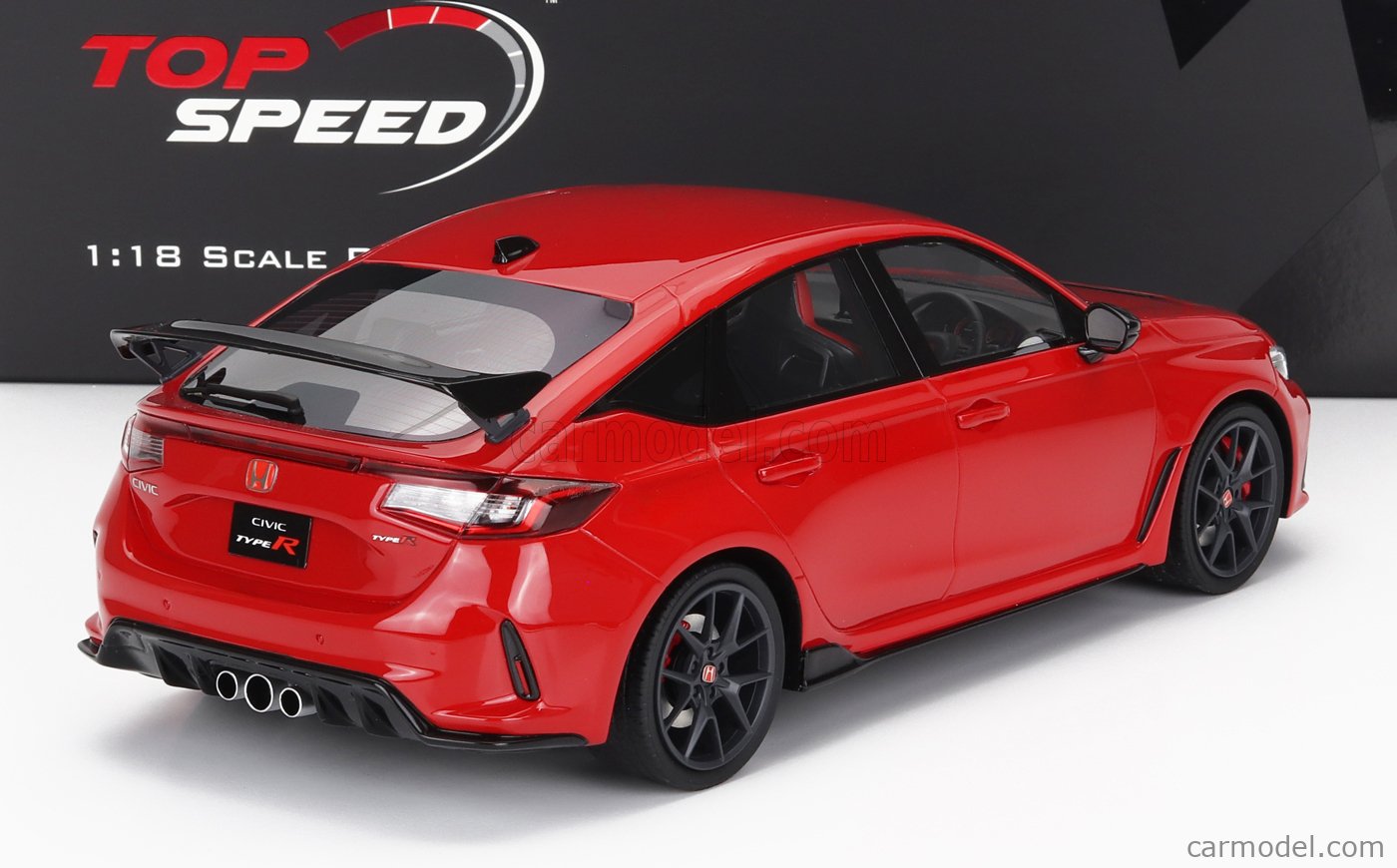 Top Speed 1/18 – 2023 Honda Civic Type R RHD Rouge – Modèle Résine TS0484