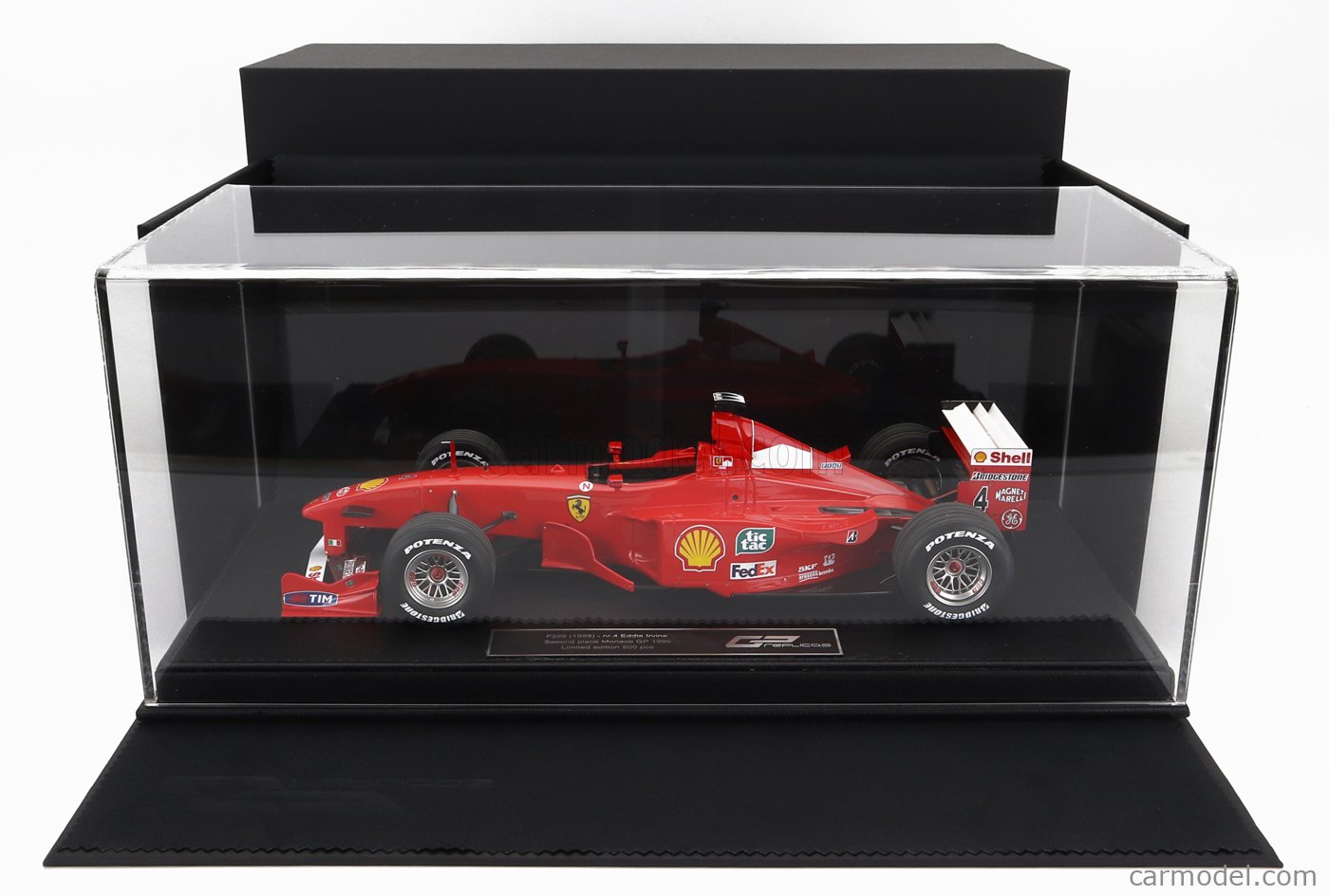 Maquette Ferrari F1 F399 #4 Eddie Irvine 1999 - Échelle 1:24 Edicola - Avec Vitrine - Neuf