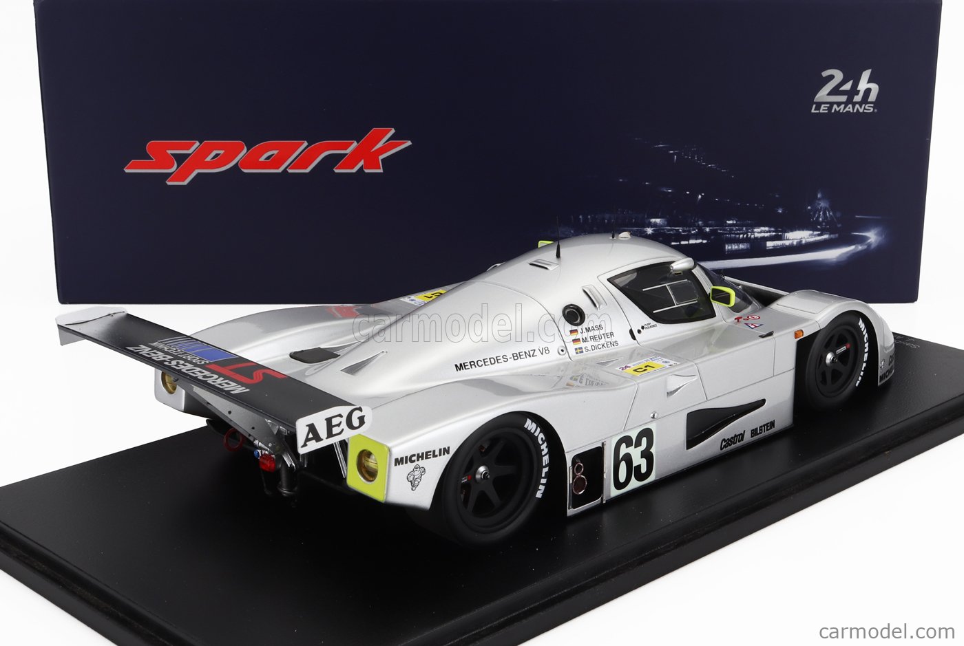 ミニカー　1/18 Sauber C9 Winner 24H Le Mans 1989 J. Mass - S. Dickens - M Reuter #63 [18LM89] SPARK-MODEL 18LM89 Scale 1/18 | SAUBER MERCEDES BENZ C9 5.0L