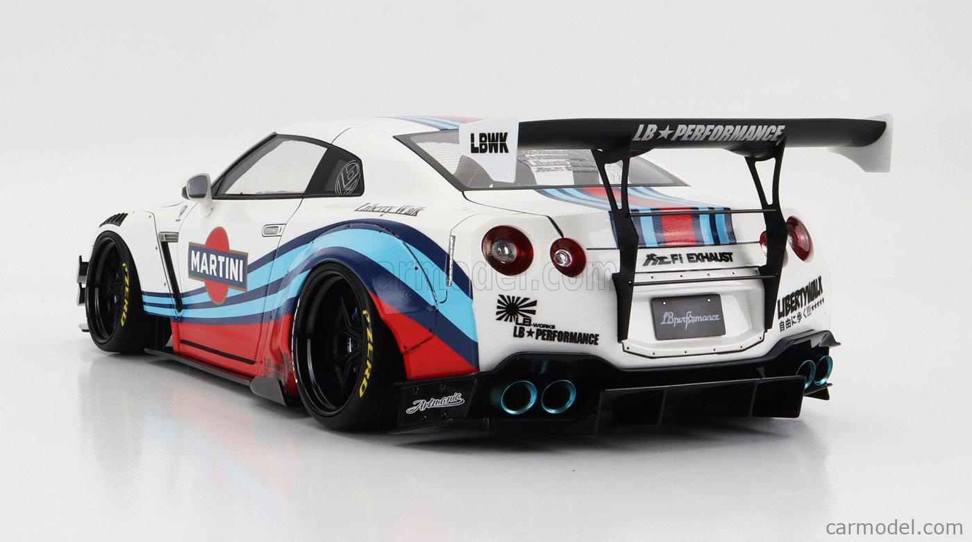IGNITION-MODEL IG2958 Scale 1/18  NISSAN GT-R R35 N 0 MARTINI RACING LB WORKS 2020 WHITE BLUE RED