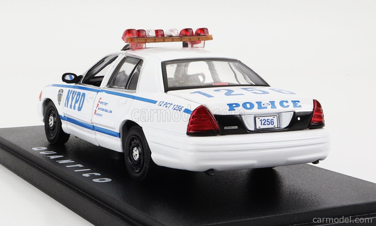 GREENLIGHT 86633 Масштаб 1/43  FORD USA CROWN VICTORIA NEW YORK POLICE DEPARTMENT POLICE INTERCEPTOR 2003 - QUANTICO WHITE