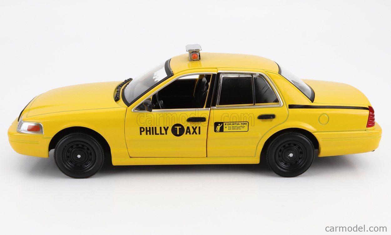 GREENLIGHT 84173 Echelle 1/24  FORD USA CROWN VICTORIA PHILLY TAXI 2015 - CREED YELLOW