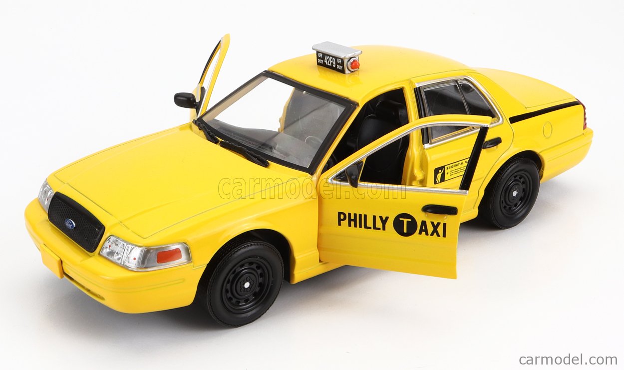 GREENLIGHT 84173 Scala 1/24  FORD USA CROWN VICTORIA PHILLY TAXI 2015 - CREED YELLOW