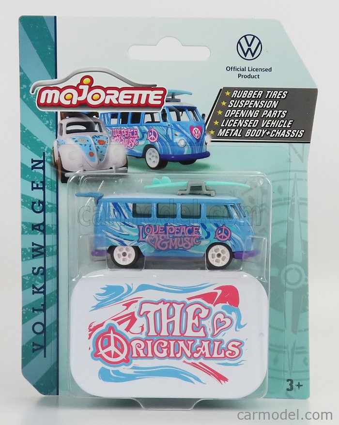 MAJORETTE 212055005 Scale 1/64 | VOLKSWAGEN T1 MINIBUS 1962 LIGHT BLUE