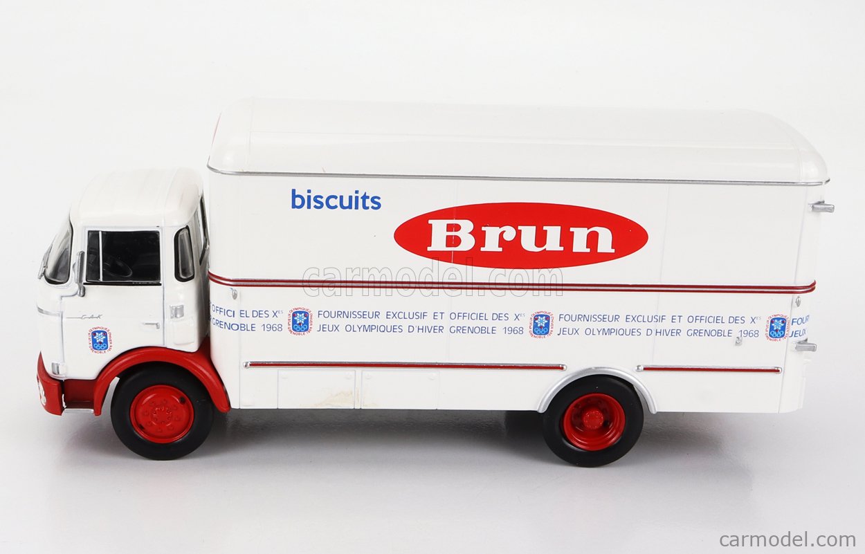 Miniature Hachette – Berliet N°68 GAK 70 Fourgon Biscuits Brun J.O. Grenoble 1968 – 1/43