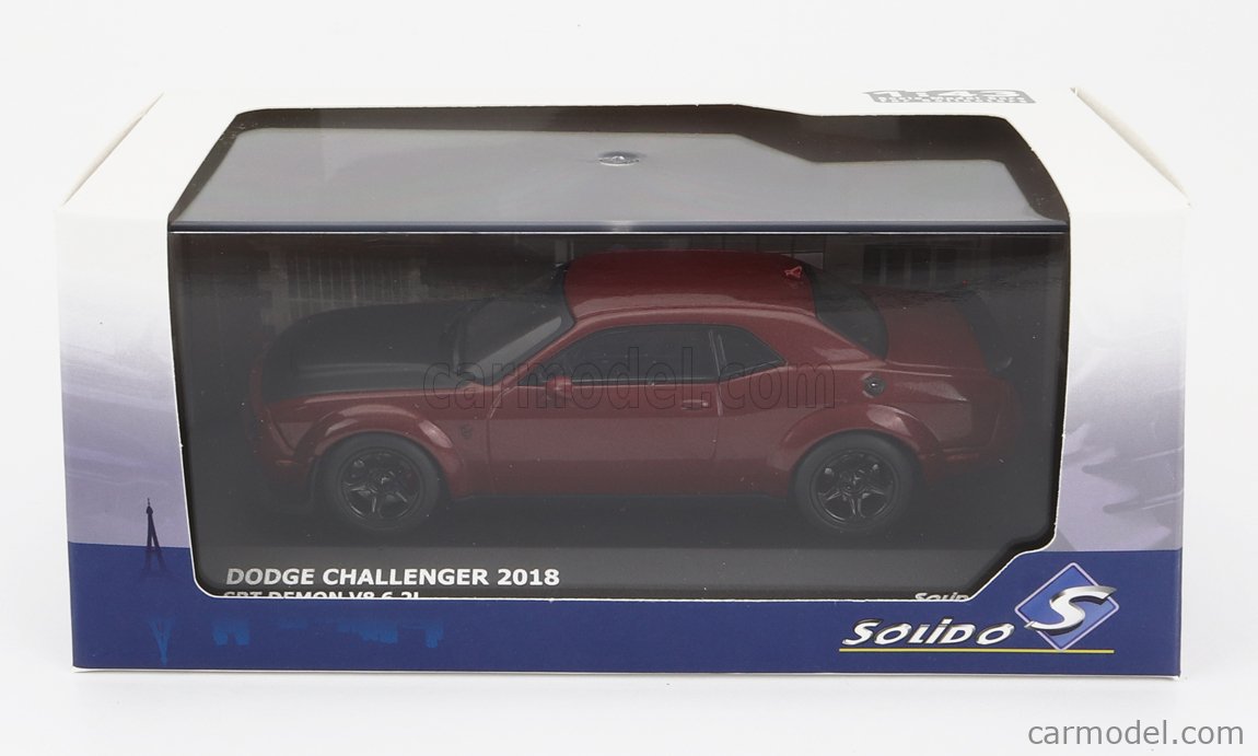 SOLIDO 4310304 Escala 1/43  DODGE CHALLENGER SRT HELLCAT COUPE 2020 RED
